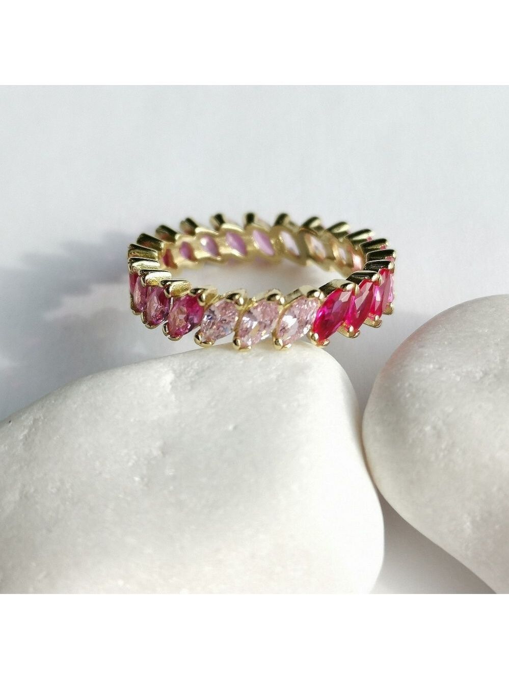 Spinel Eternity Band Ring in 14k Gold size 8 🆕 - Picture 4 of 11